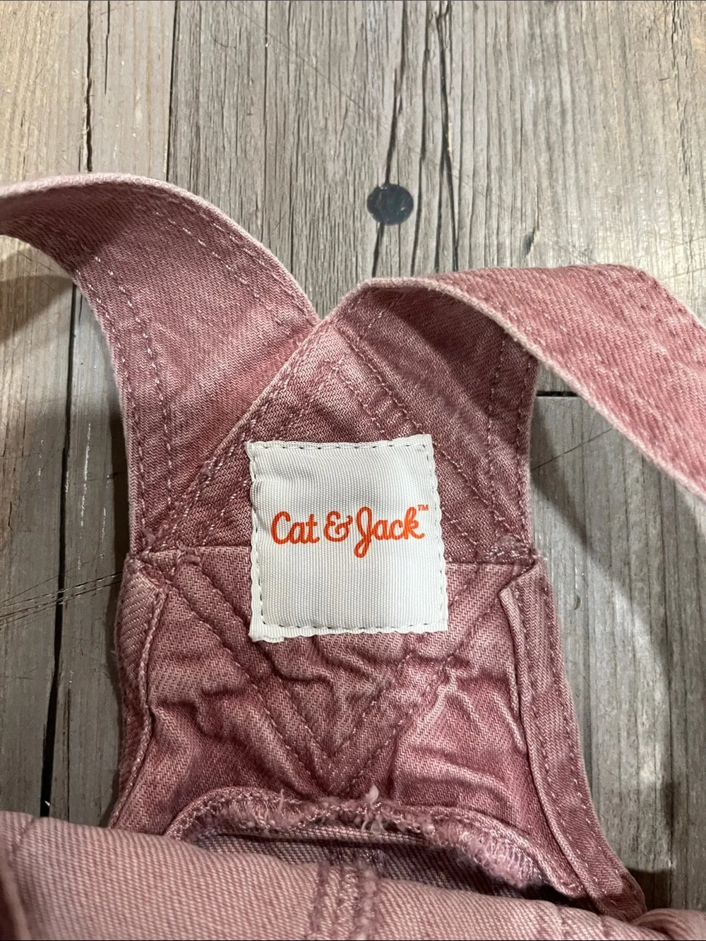 Cat & Jack Rose Pink Denim Pinafore Dress